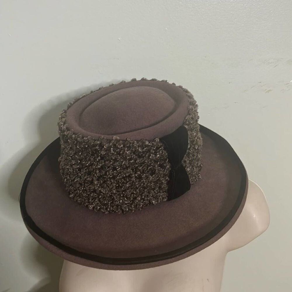 OSCAR DE LA RENTA MILLINERY WOOL FELT HAT